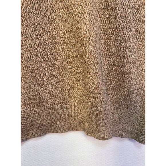 Chaps Mens Button Collar Sweater S Brown Elbow Patch 100% Cotton - Picture 11 of 13